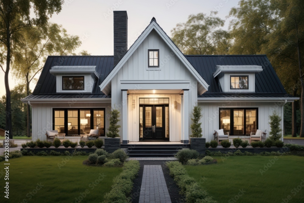 American style house architecture building outdoors. American style house architecture building outdoors.