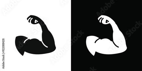 Biceps icon line art vector