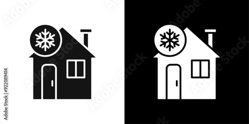 Cool home icon line art vector