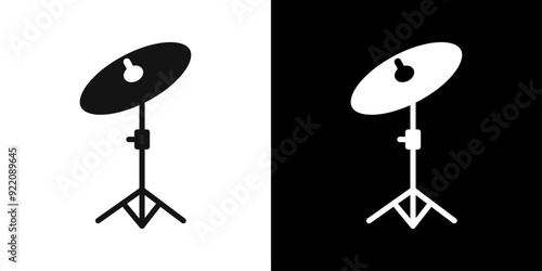 Cymbal icon line art vector