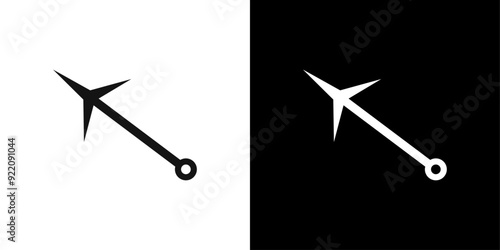 harpoon icon line art vector