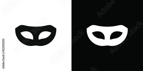 Mask icon line art vector