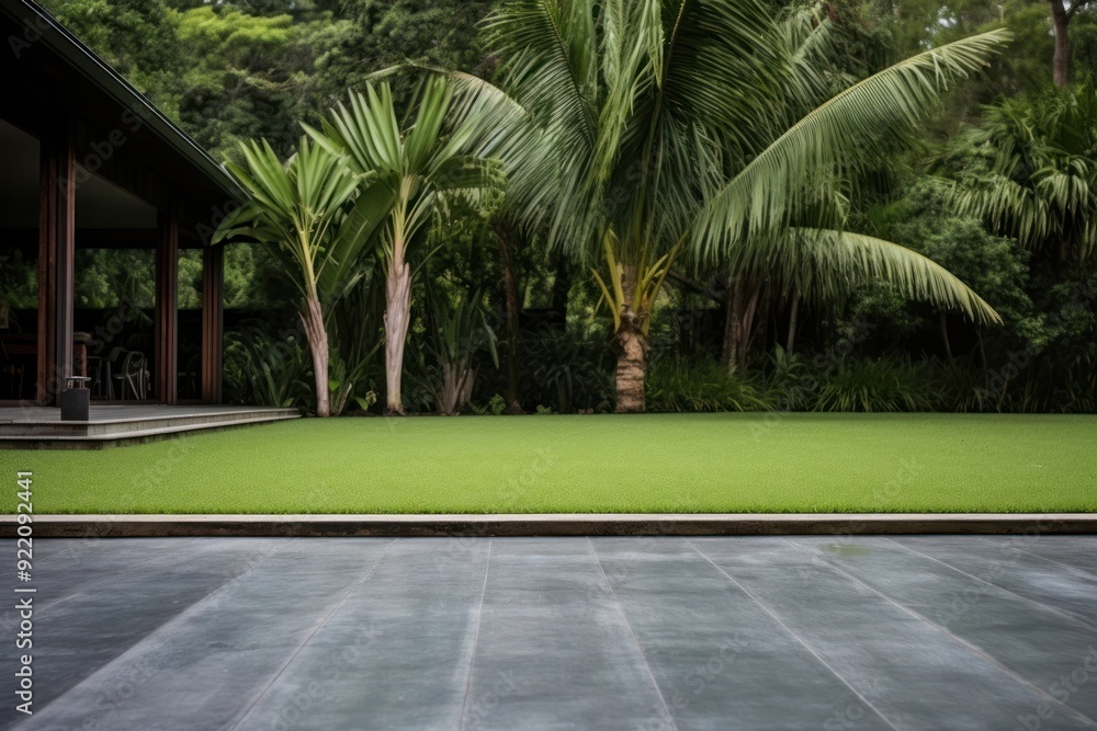 Fototapeta premium Garden grass architecture outdoors.