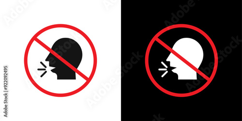 No Cough icon line art vector