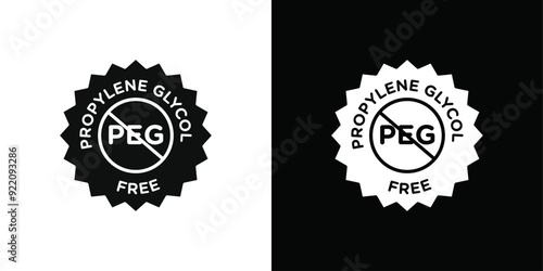 Propylene glycol free icon line art vector