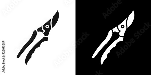 pruner icon line art vector