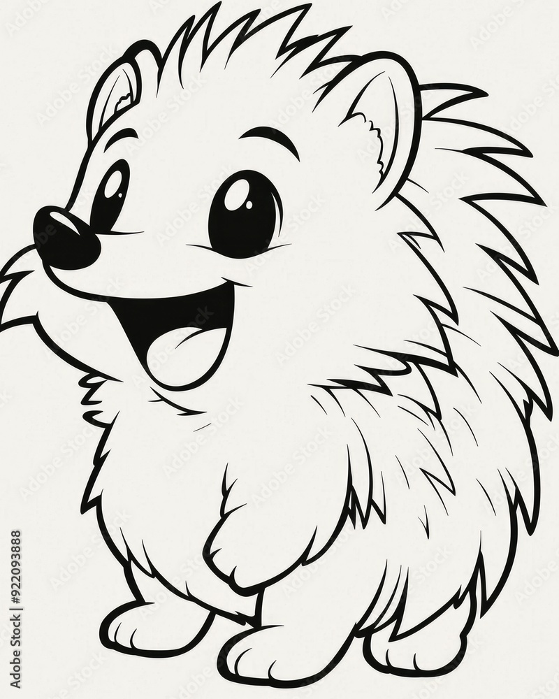 Cute Cartoon Hedgehog Illustration Cute Cartoon Hedgehog Illustration