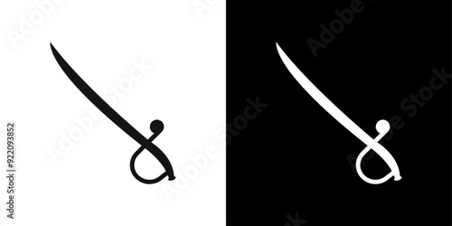 sabre icon line art vector