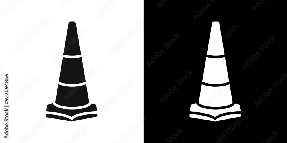 Traffic cone icon line art vector Traffic cone icon line art vector
