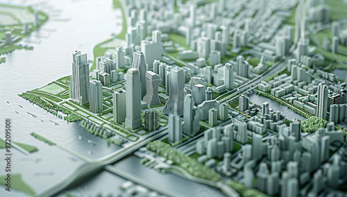 Fototapeta Naklejka Na Ścianę i Meble -   3d plan of the city