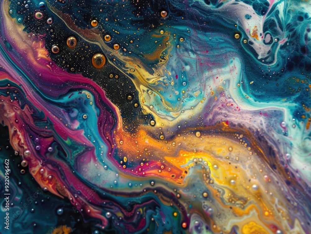 Colorful, swirling nebula of cosmic energy Colorful, swirling nebula of cosmic energy