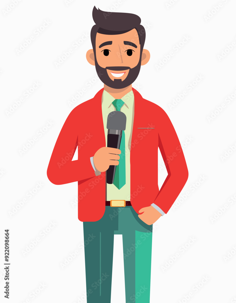 Quality vector concept visual on global news, journalism, live press report or interview with hand holding microphone and abstract media icons and symbols. Press conference minimalistic illustration Quality vector concept visual on global news, journalism, live press report or interview with hand holding microphone and abstract media icons and symbols. Press conference minimalistic illustration