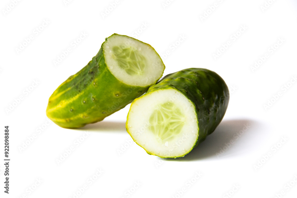 Pepino sobre fondo blanco - Cucumber Pepino sobre fondo blanco - Cucumber