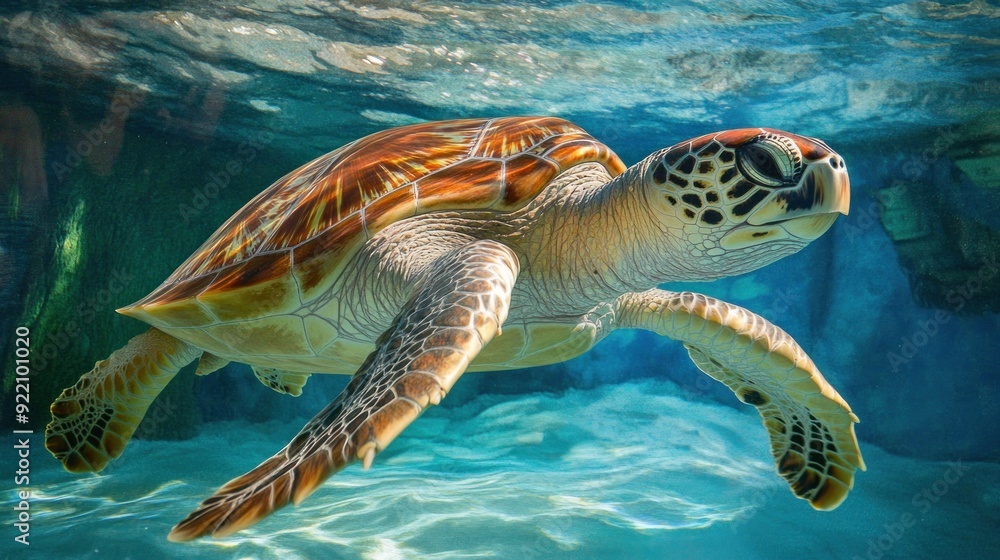 Fototapeta premium Sea Turtle Underwater