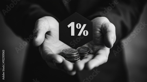 Wallpaper Mural Hands holding coins on dark background, symbolizing economic hardship or poverty Torontodigital.ca