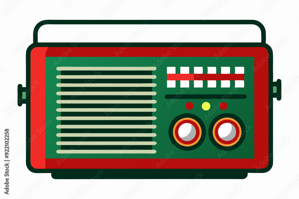 An old school transistor radio art vector illustrator An old school transistor radio art vector illustrator
