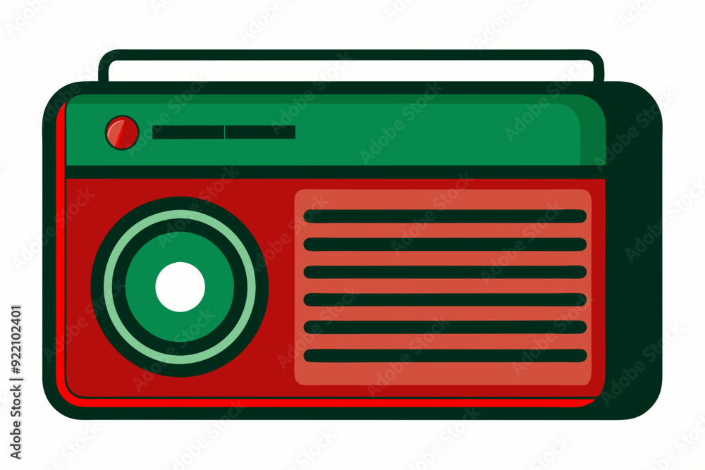 An old school transistor radio art vector illustrator An old school transistor radio art vector illustrator