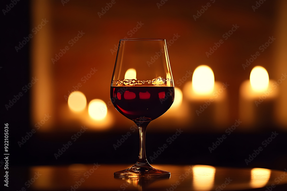 Elegant glass of Port wine filled with rich red liquid in a dimly lit, sophisticated setting Elegant glass of Port wine filled with rich red liquid in a dimly lit, sophisticated setting