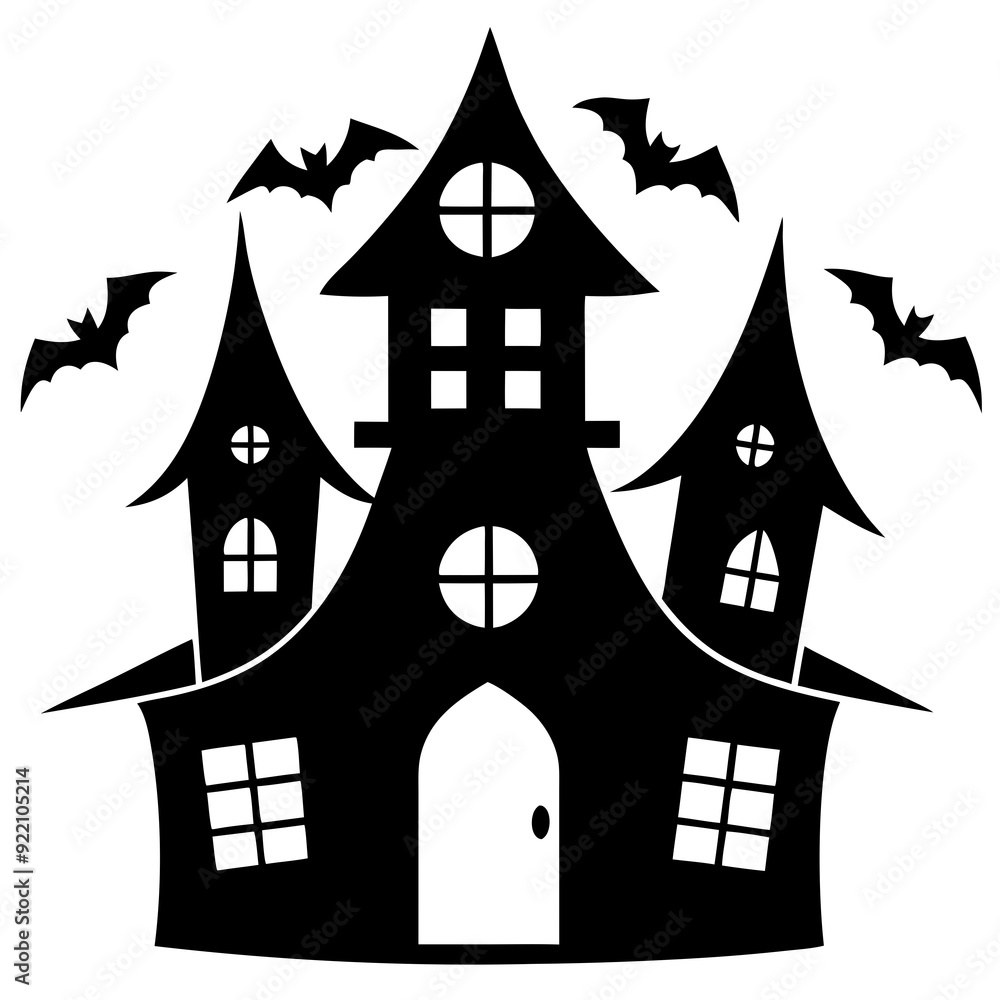 Halloween house icon silhouette vector illustration Halloween house icon silhouette vector illustration
