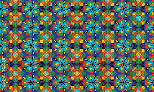 African ethnic native pattern.Traditional kente,ankara,kitenge,chitenge,capulana african wax print fabric pattern.Abstract vector motif pattern.For fabric,clothing,blanket,carpet,woven,wrap,decoration photo