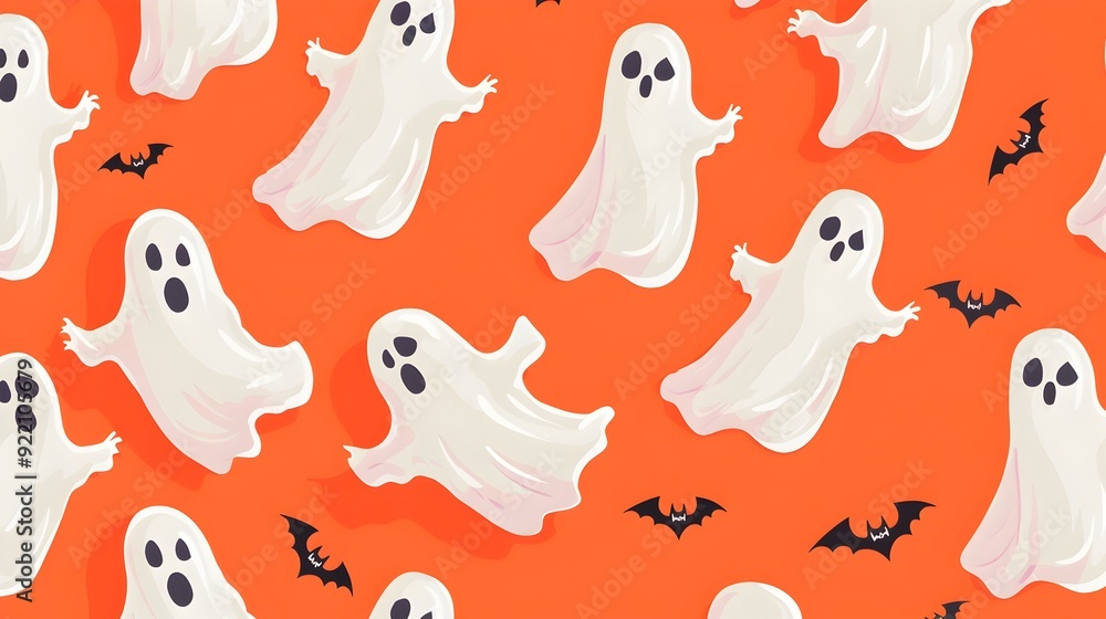 Boo tiful Ghostly Pattern for Spooky Halloween Greeting Cards and Postcards Boo tiful Ghostly Pattern for Spooky Halloween Greeting Cards and Postcards