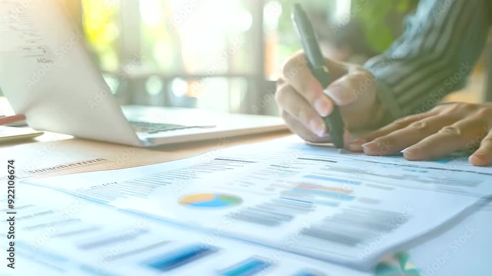 an environmental compliance officer highlighting key sections of a regulatory document with a marker, focusing on compliance details an environmental compliance officer highlighting key sections of a regulatory document with a marker, focusing on compliance details