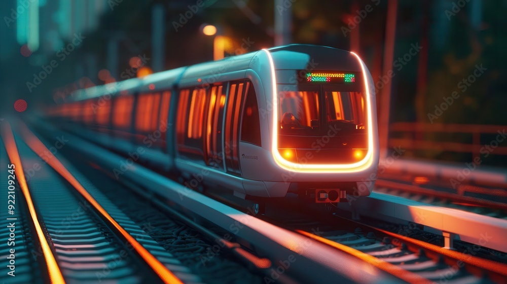 Advanced infrastructure with radiant transportation networks, glowing transit system Advanced infrastructure with radiant transportation networks, glowing transit system