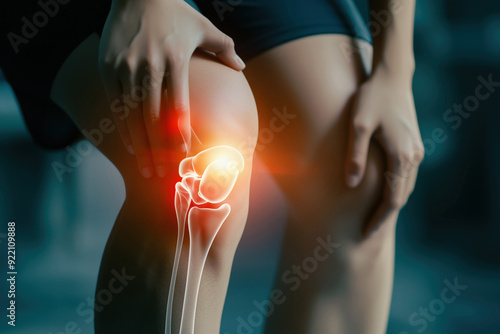 Bent Knee Joint Anatomy Visualization Human Touch