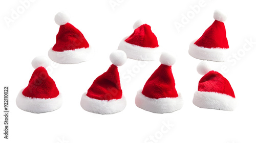 Santa Claus hats, isolated on white background