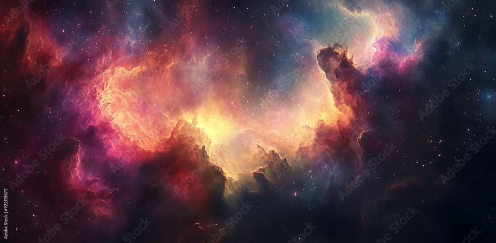 Fototapeta premium Vibrant Nebula background