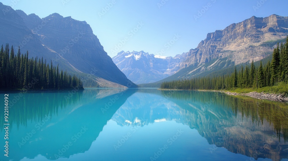 Serene Mountain Lake Reflection Serene Mountain Lake Reflection