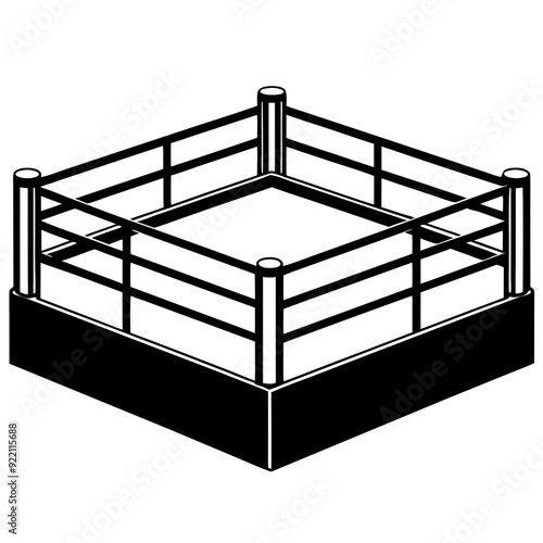 Boxing Ring  art vector illustration