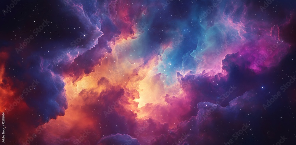 Obraz premium Vibrant Nebula background