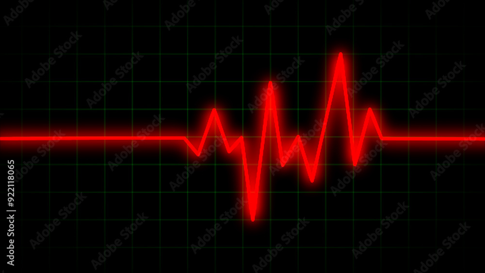Neon glowing heartbeat or pulse rate line. Health and Medical concept. EKG Pulse line, cardiogram and rhythm. A digital heart beat with a glowing neon effect, symbolizing life, health, technology, lov Neon glowing heartbeat or pulse rate line. Health and Medical concept. EKG Pulse line, cardiogram and rhythm. A digital heart beat with a glowing neon effect, symbolizing life, health, technology, lov