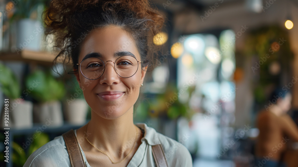 Young woman florist in flower shop,happy worker,small business Young woman florist in flower shop,happy worker,small business