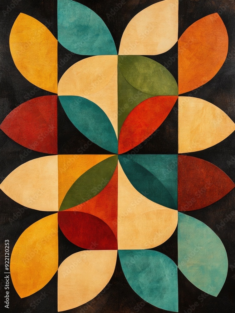 Interlocking circles forming a floral geometric design with harmonious and balanced patterns Vibrant colorful and modern abstract digital Interlocking circles forming a floral geometric design with harmonious and balanced patterns Vibrant colorful and modern abstract digital