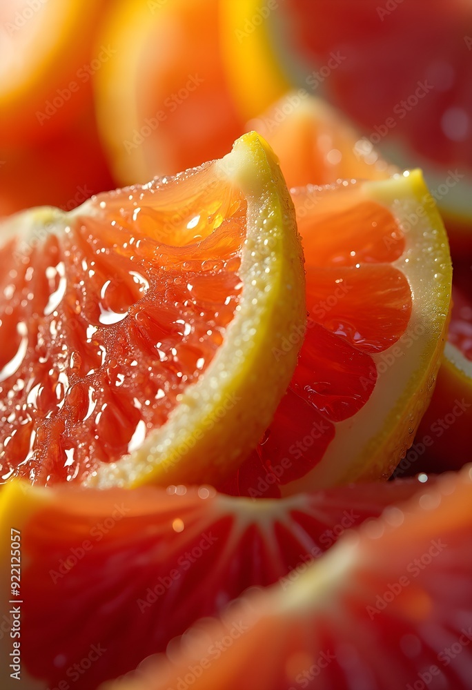 Fresh Citrus Slices Close-up Fresh Citrus Slices Close-up