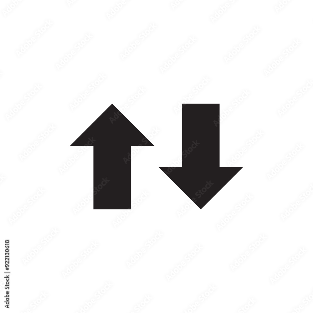 Sort down and up arrows vector icon. vector flat black illustration..eps Sort down and up arrows vector icon. vector flat black illustration..eps
