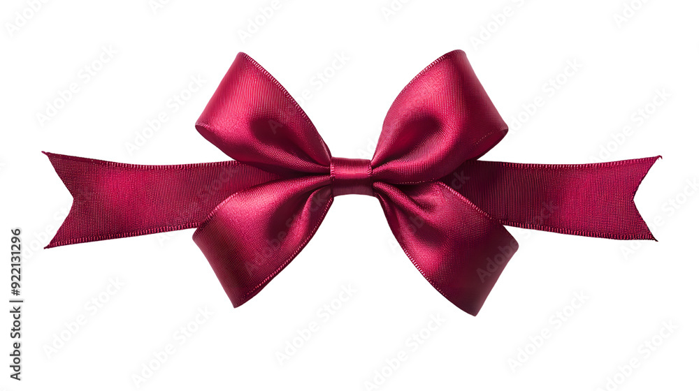 Red ribbon bow, isolated on white background Red ribbon bow, isolated on white background