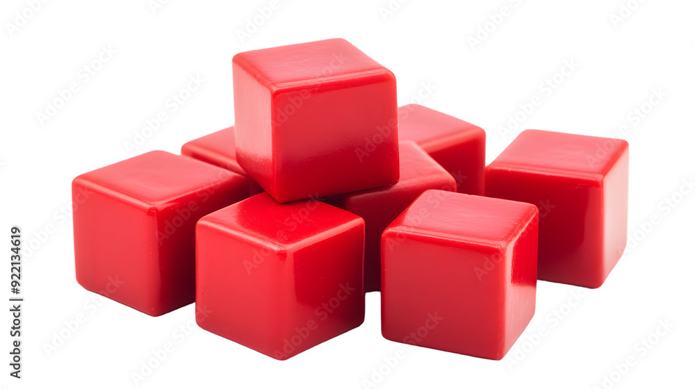 Red discount cubes, isolated on white background Red discount cubes, isolated on white background