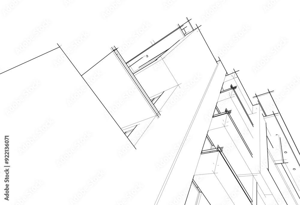 Architectural background vector 3d illustration Architectural background vector 3d illustration