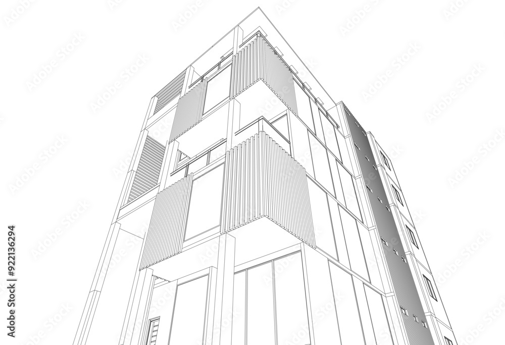 Architectural background vector 3d illustration Architectural background vector 3d illustration