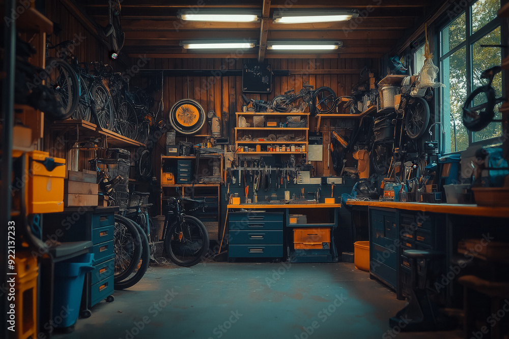 Fototapeta premium Bike workshop