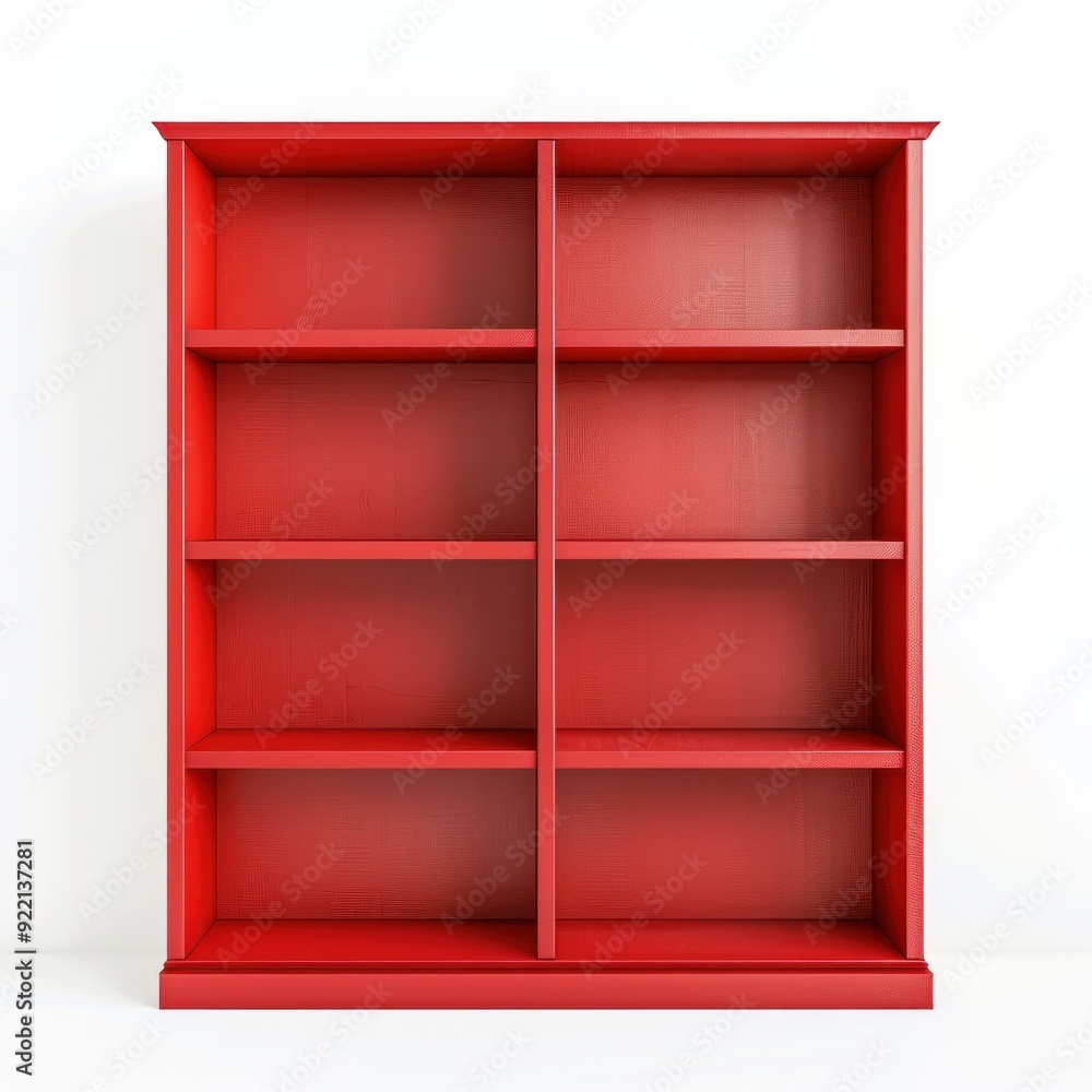 Red bookshelf furniture letterbox cupboard. Red bookshelf furniture letterbox cupboard.