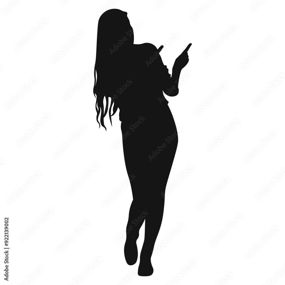 man in jacket pointing up vector silhouette man in jacket pointing up vector silhouette