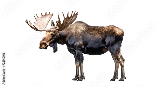 Wallpaper Mural Moose, isolated on white background Torontodigital.ca