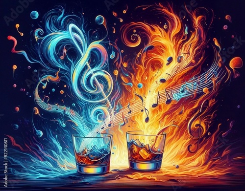 abstract background with glass