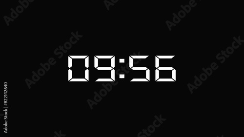 10 minutes countdown clock. digital clock timer