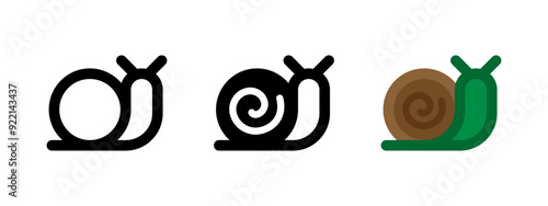 Snail icon. Slow symbol. Shell slimy mollusc vector illustration. Crawl sign. Slug pictogram.