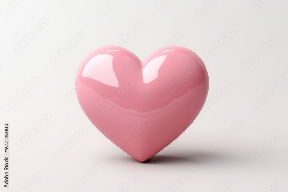 Glossy pink heart illustration Glossy pink heart illustration